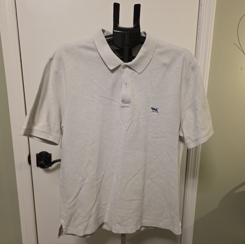 Rodd & Gunn Light Tan/ Gray Polo Shirt with Blue Logo